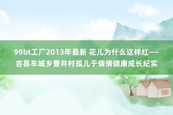 99bt工厂2013年最新 花儿为什么这样红——吉县车城乡曹井村孤儿于倩倩健康成长纪实