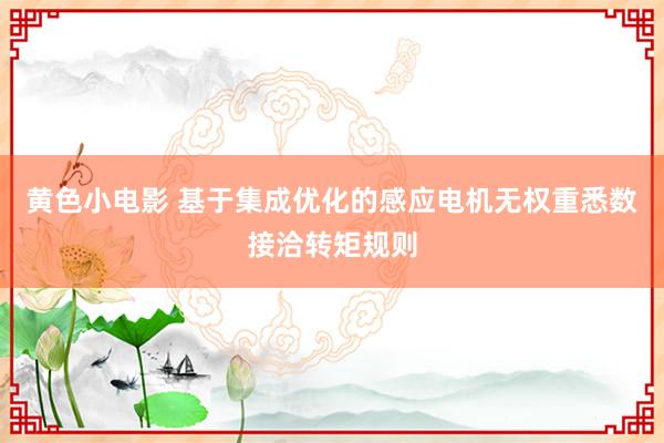 黄色小电影 基于集成优化的感应电机无权重悉数接洽转矩规则